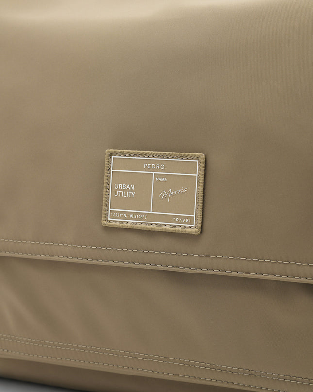 Nylon Messenger Bag - Taupe