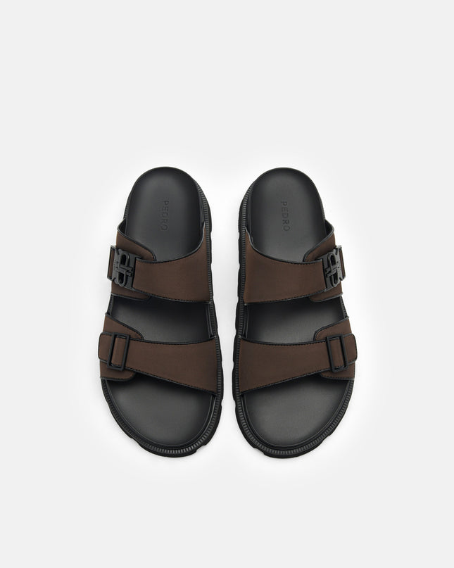 PEDRO Icon Slide Sandals - Dark Brown