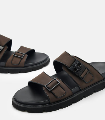 PEDRO Icon Slide Sandals - Dark Brown