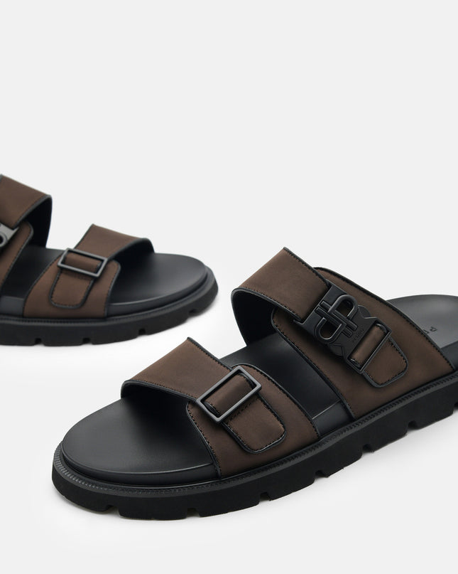 PEDRO Icon Slide Sandals - Dark Brown