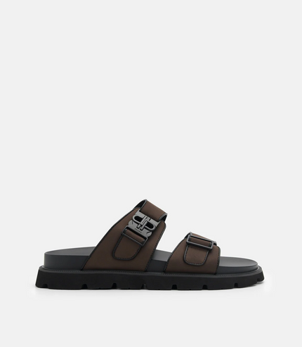 PEDRO Icon Slide Sandals - Dark Brown