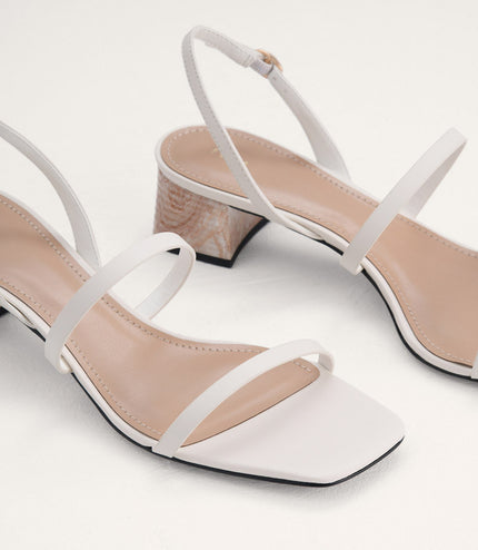 Square Toe Heeled Sandals