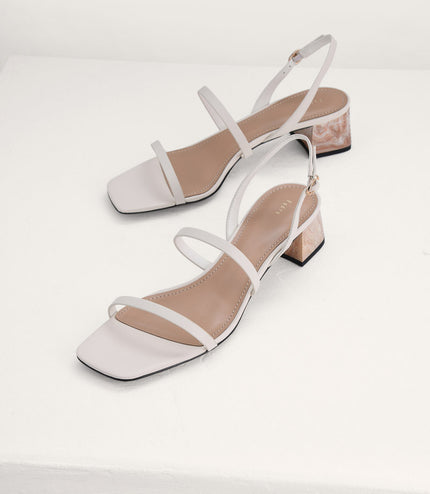 Square Toe Heeled Sandals