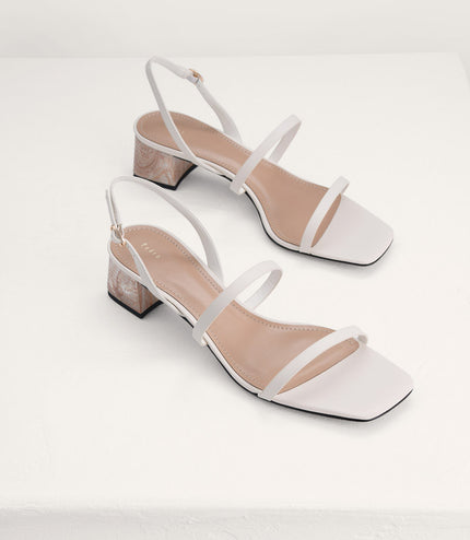 Square Toe Heeled Sandals