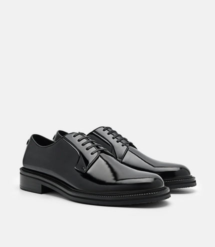 Leather Derby Shoes - Black