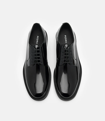 Leather Derby Shoes - Black