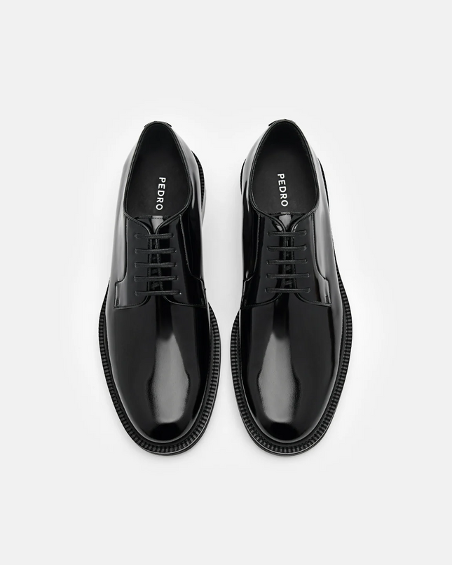 Leather Derby Shoes - Black