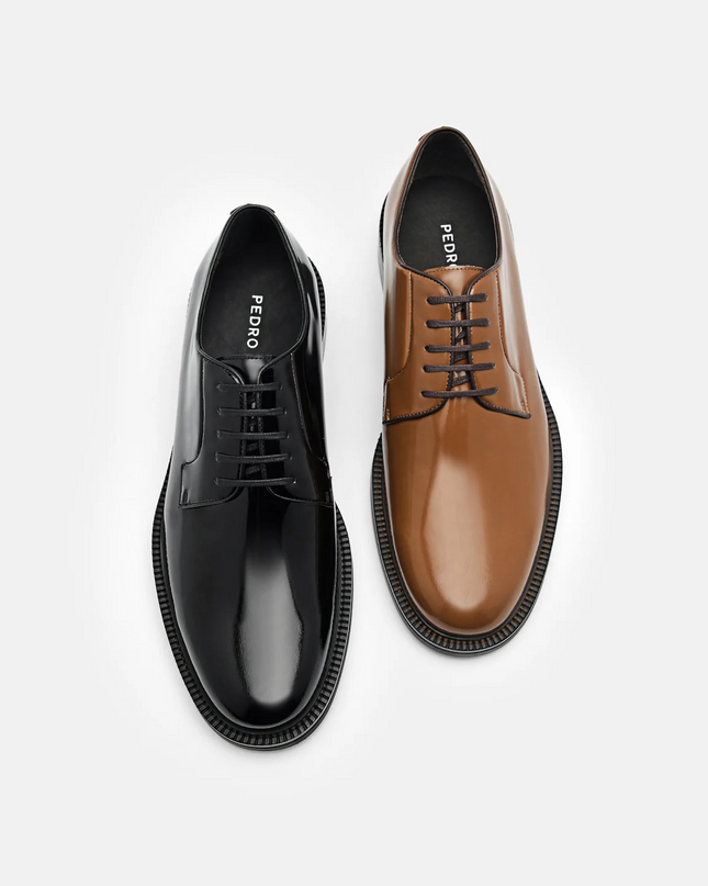 Leather Derby Shoes - Black
