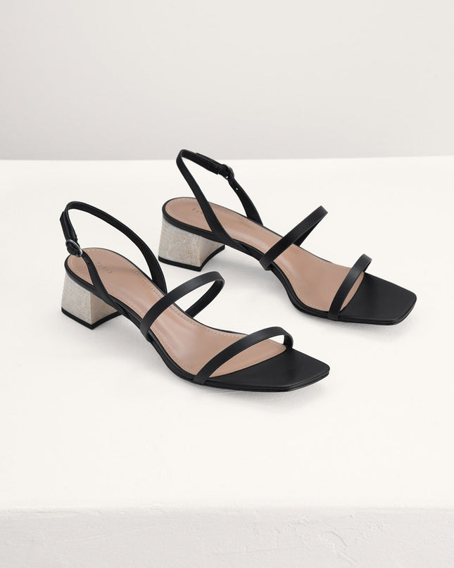 Square Toe Heeled Sandals