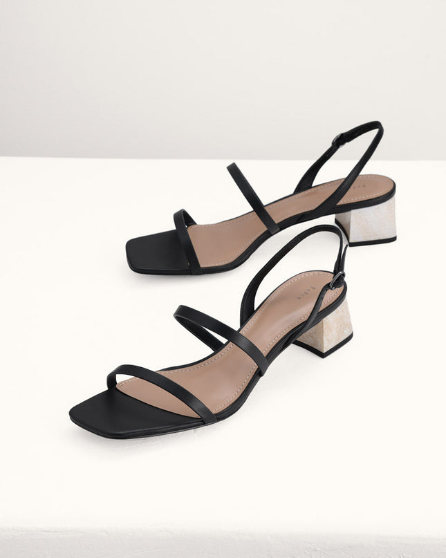 Square Toe Heeled Sandals