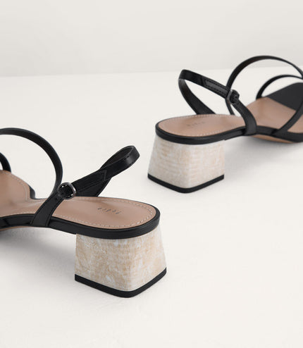 Square Toe Heeled Sandals