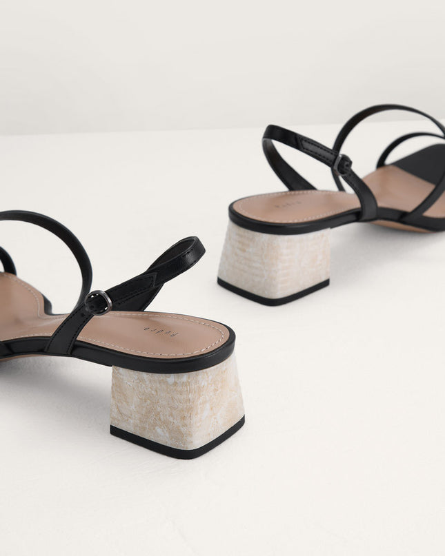 Square Toe Heeled Sandals