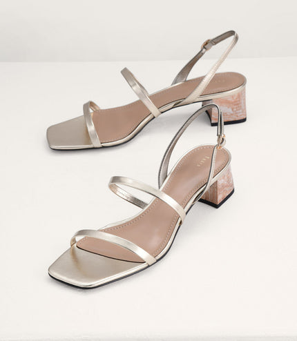 Square Toe Heeled Sandals