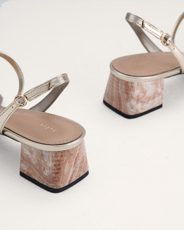 Square Toe Heeled Sandals