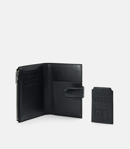 Leather Passport Holder - Black