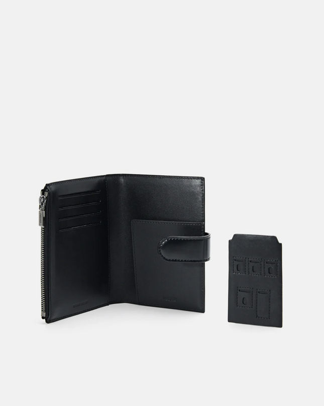 Leather Passport Holder - Black