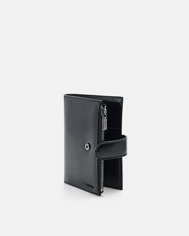 Leather Passport Holder - Black