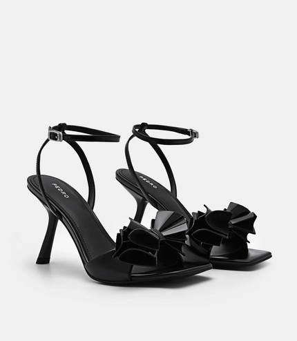 Stella Heel Sandals - Black