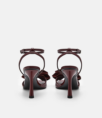 Stella Heel Sandals - Wine
