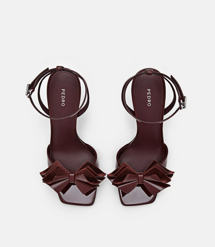 Stella Heel Sandals - Wine
