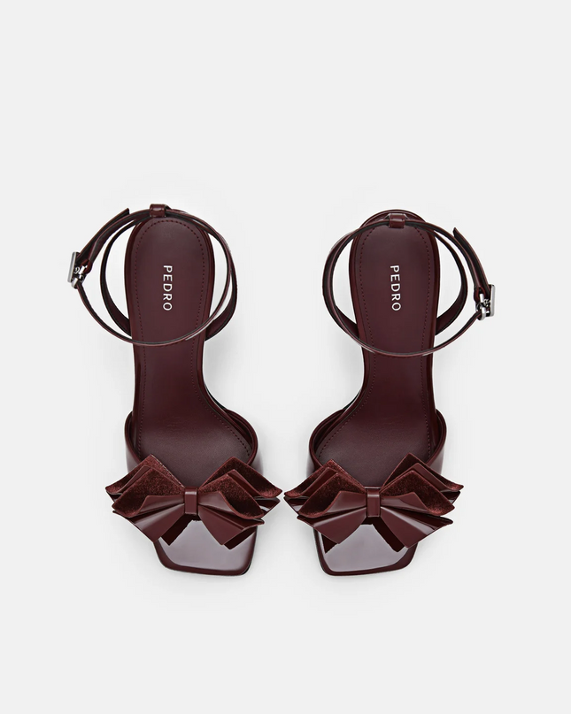 Stella Heel Sandals - Wine