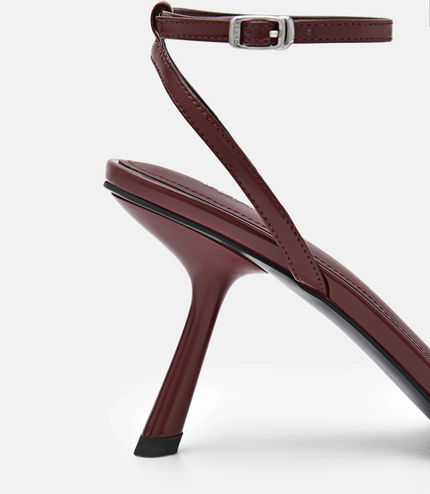 Stella Heel Sandals - Wine