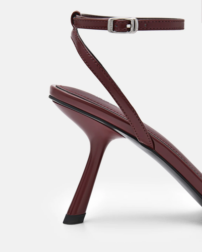 Stella Heel Sandals - Wine