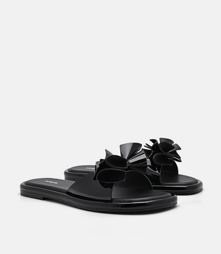 Stella Bow Sandals - Black