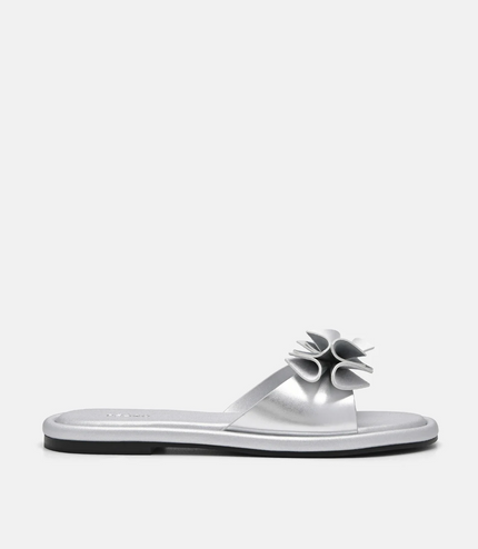 Stella Bow Sandals - Silver