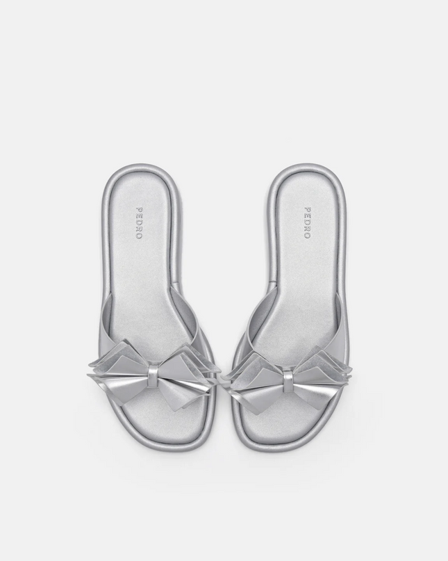 Stella Bow Sandals - Silver