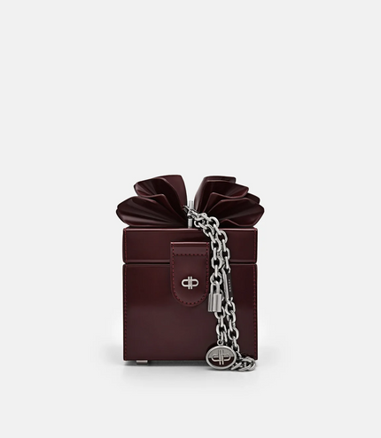 Stella Mini Clutch Bag - Wine
