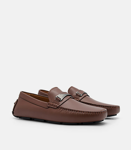 Edge Leather Driving Shoes - Brown