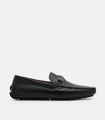 Edge Leather Driving Shoes - Black