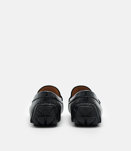Edge Leather Driving Shoes - Black