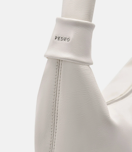 PEDRO Icon Leather Hobo Bag - Chalk
