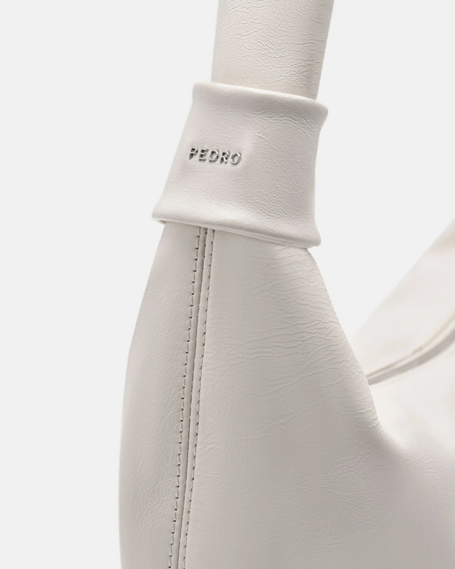 PEDRO Icon Leather Hobo Bag - Chalk