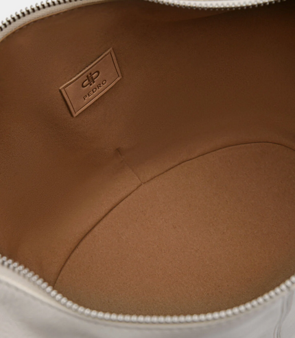 PEDRO Icon Leather Hobo Bag - Chalk