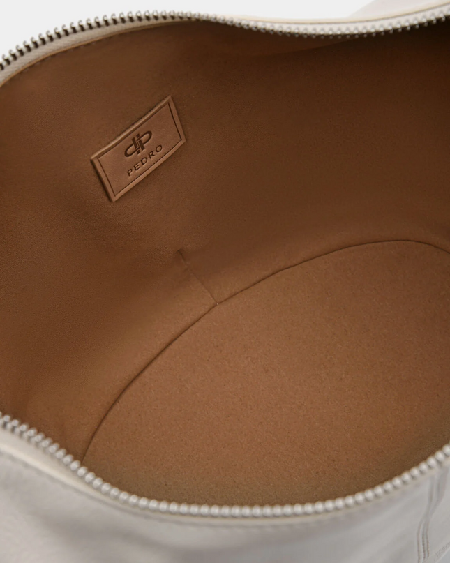 PEDRO Icon Leather Hobo Bag - Chalk