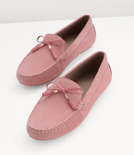 Leather Bow Moccasins
