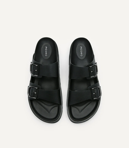 Helix Slide Sandals - Black