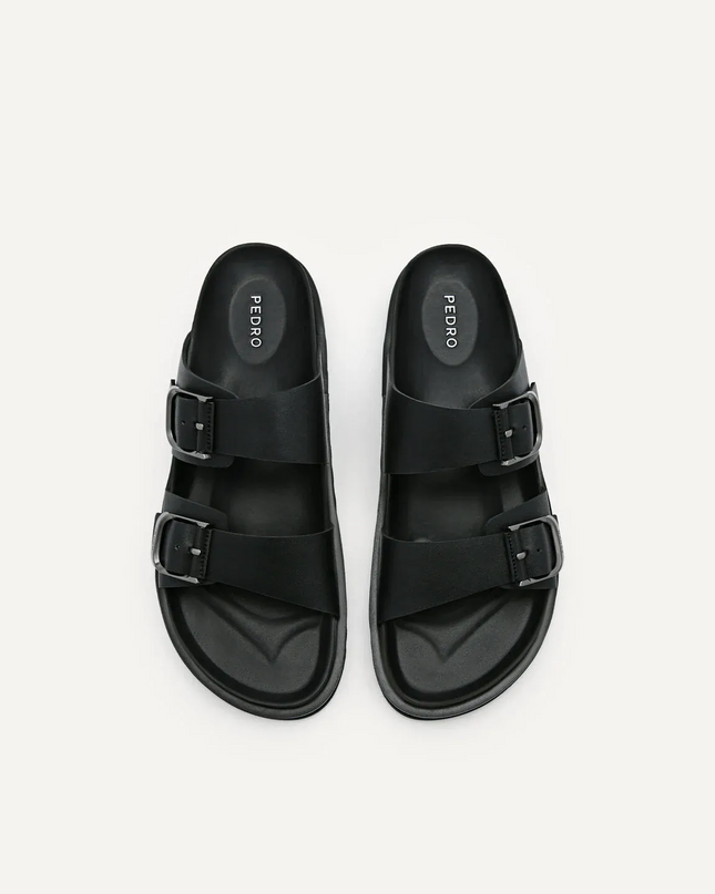 Helix Slide Sandals - Black