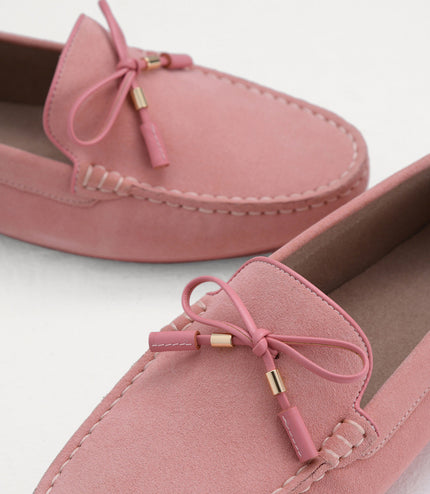 Leather Bow Moccasins