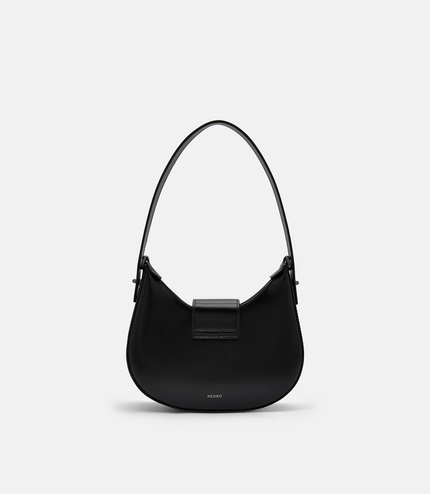 PEDRO Icon Leather Hobo Bag - Black