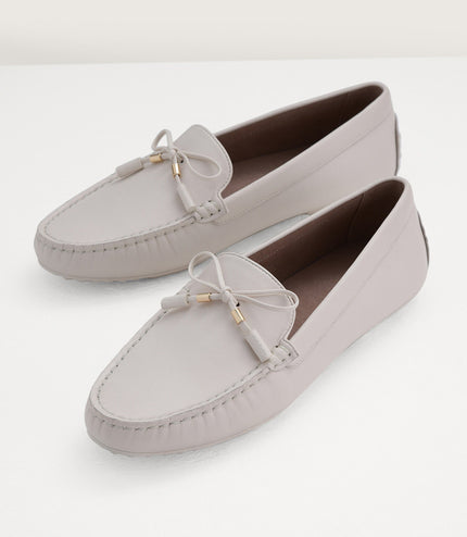 Leather Bow Moccasins