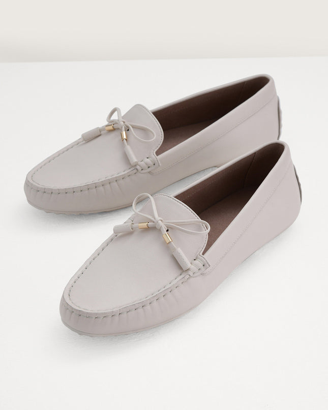 Leather Bow Moccasins