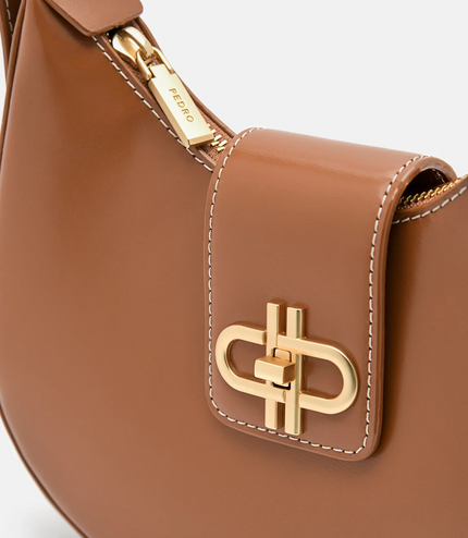 PEDRO Icon Leather Hobo Bag - Cognac