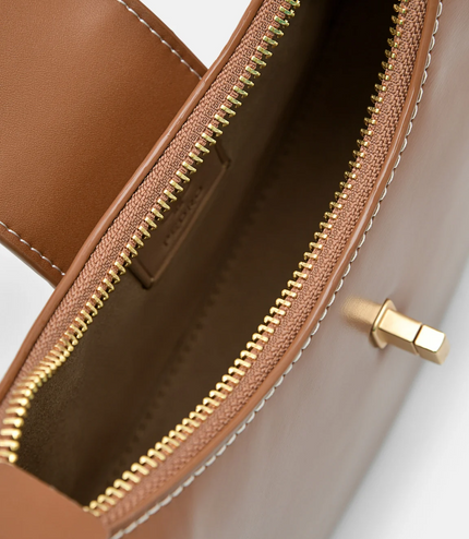 PEDRO Icon Leather Hobo Bag - Cognac