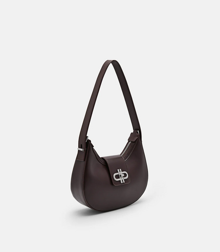 PEDRO Icon Leather Hobo Bag - Dark Brown