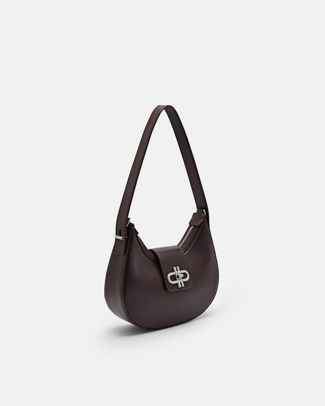 PEDRO Icon Leather Hobo Bag - Dark Brown