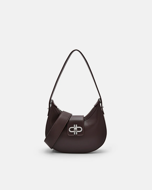 PEDRO Icon Leather Hobo Bag - Dark Brown
